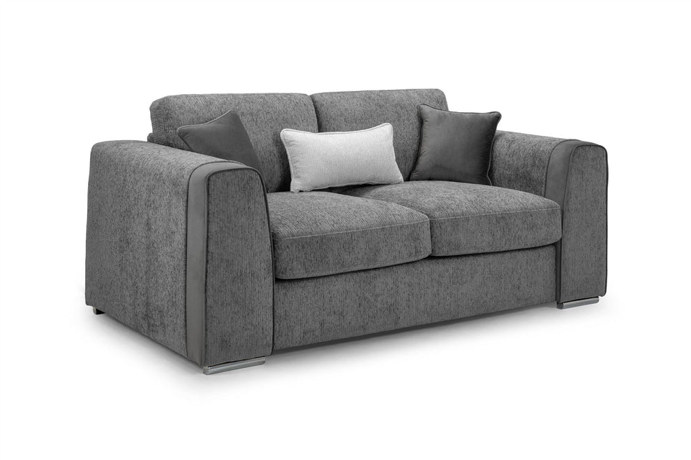 Napoli Grey 2 Seater Sofa – Chenille Upholstery - Luminex FurnitureSofasnaples_sofa_grey_2_seater