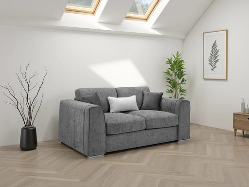 Napoli Grey 2 Seater Sofa – Chenille Upholstery - Luminex FurnitureSofasnaples_sofa_grey_2_seater