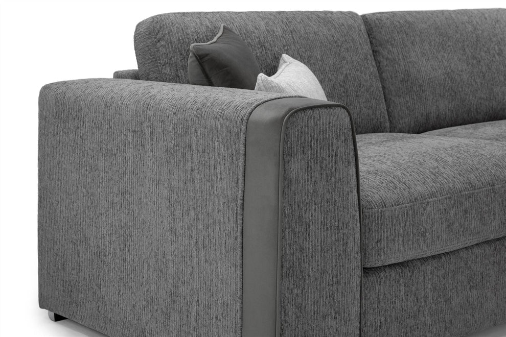 Napoli Grey 3 Seater Sofa – Chenille Upholstery - Luminex FurnitureSofasnaples_sofa_grey_3_seater