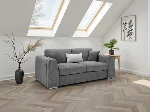 Napoli Grey 3 Seater Sofa – Chenille Upholstery - Luminex FurnitureSofasnaples_sofa_grey_3_seater