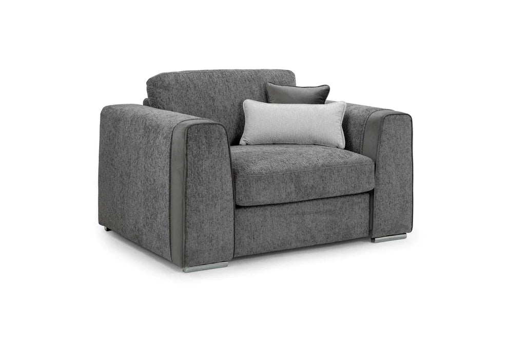 Napoli Grey Armchair – Chenille Upholstery - Luminex FurnitureOccasional Chairsnaples_sofa_grey_armchair