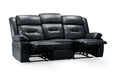 Navarre Black Faux Leather 3 Seater Recliner Sofa – Manual Comfort - Luminex FurnitureSofasnovie_recliner_sofa_black_3_seater