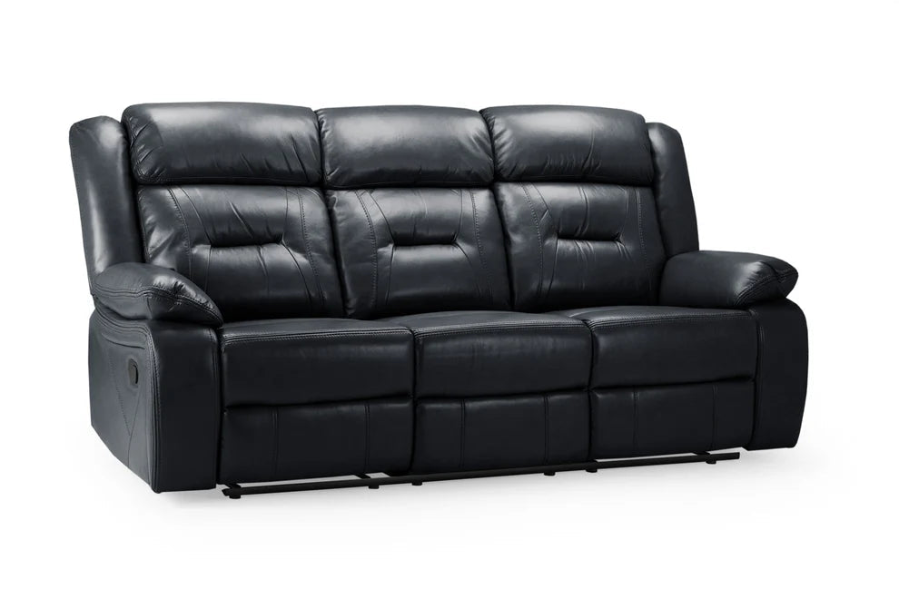 Navarre Black Faux Leather 3+2 Recliner Sofa Set - Luminex FurnitureSofasnovie_recliner_sofa_black_3+2_set