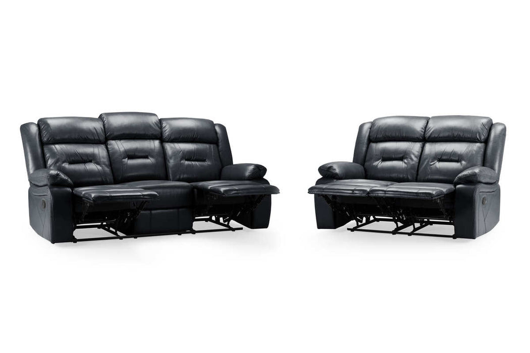 Navarre Black Faux Leather 3+2 Recliner Sofa Set - Luminex FurnitureSofasnovie_recliner_sofa_black_3+2_set
