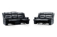 Navarre Black Faux Leather 3+2 Recliner Sofa Set - Luminex FurnitureSofasnovie_recliner_sofa_black_3+2_set