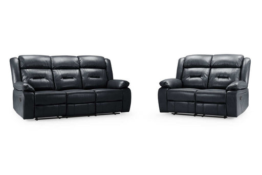 Navarre Black Faux Leather 3+2 Recliner Sofa Set - Luminex FurnitureSofasnovie_recliner_sofa_black_3+2_set