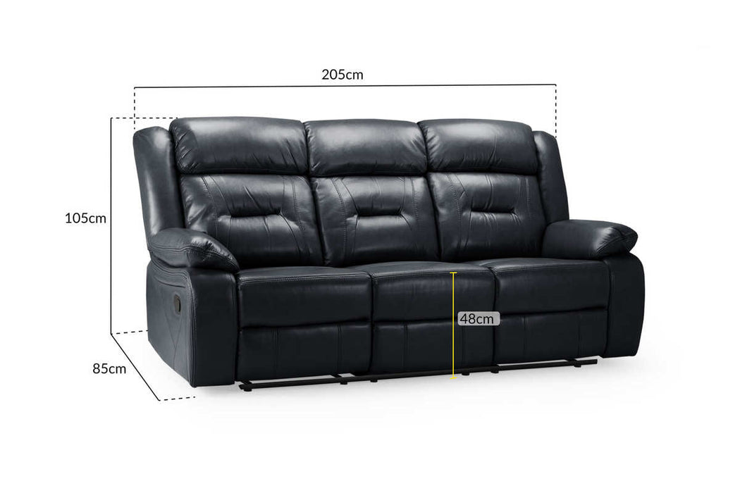 Navarre Black Faux Leather 3+2 Recliner Sofa Set - Luminex FurnitureSofasnovie_recliner_sofa_black_3+2_set
