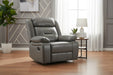 Navarre Grey Faux Leather Recliner Armchair – Recline Comfort - Luminex FurnitureOccasional Chairsnovie_recliner_sofa_grey_armchair