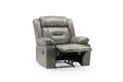 Navarre Grey Faux Leather Recliner Armchair – Recline Comfort - Luminex FurnitureOccasional Chairsnovie_recliner_sofa_grey_armchair