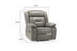 Navarre Grey Faux Leather Recliner Armchair – Recline Comfort - Luminex FurnitureOccasional Chairsnovie_recliner_sofa_grey_armchair