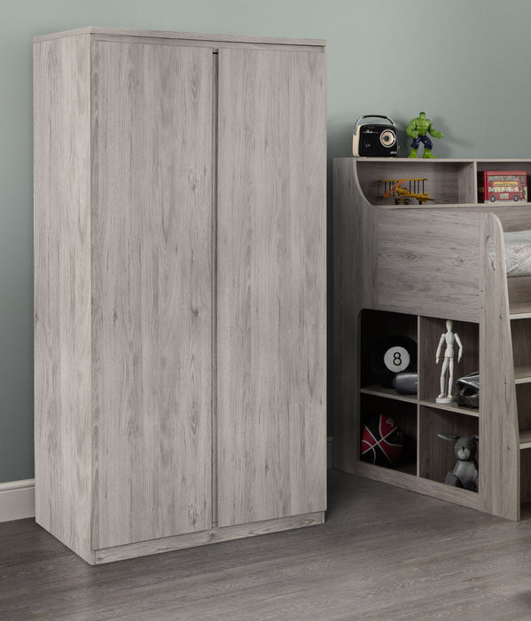 Nero 2 Door Wardrobe - Grey Oak - Luminex FurnitureWardrobeJUP306