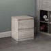 Nero 2 Drawer Bedside in Grey Oak - Luminex FurnitureBedside TableJUP304