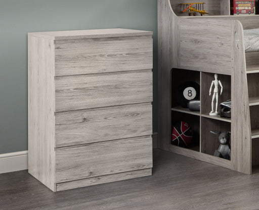 Nero 4 Drawer Chest in Grey Oak Effect - Luminex FurnitureChest of drawersJUP305