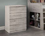 Nero 4 Drawer Chest in Grey Oak Effect - Luminex FurnitureChest of drawersJUP305