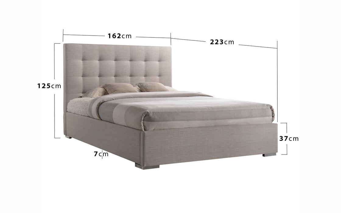Nevada Bed Sand Fabric - Luminex FurnitureBedNEV46SAND