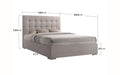 Nevada Bed Sand Fabric - Luminex FurnitureBedNEV46SAND