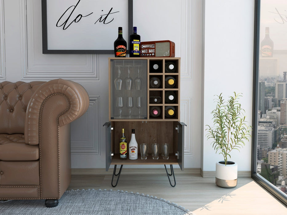 Nevada Drinks Cabinet - Smoked Oak - LuminexFurnitureDrinks Cabinet, Living, DiningNE914