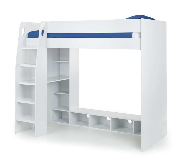Newark Gaming Bed with Desk – White - Luminex FurnitureHigh SleepersNEB002