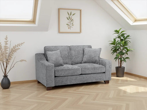 Newbury 2 Seater Woven Fabric Sofa – Plush Comfort & Wooden Feet - Luminex FurnitureSofasnebraska_sofa_slate_2_seater