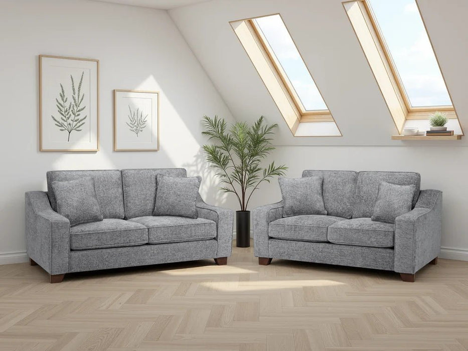 Newbury Slate 3+2 Seater Sofa Set – Woven Upholstery - Luminex FurnitureSofasnebraska_sofa_slate_3+2_set