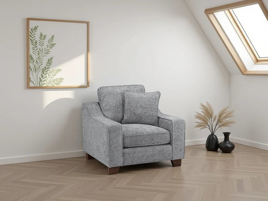 Newbury Slate Armchair – Woven Fabric Upholstery - Luminex FurnitureOccasional Chairsnebraska_sofa_slate_armchair
