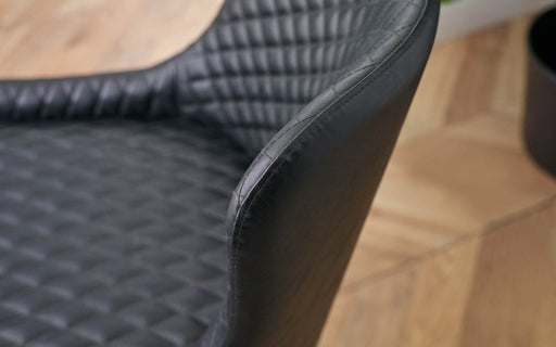 Nexra Black Faux Leather Office Chair – Quilted & Adjustable - Luminex FurnitureOffice ChairLUX011