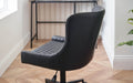 Nexra Black Faux Leather Office Chair – Quilted & Adjustable - Luminex FurnitureOffice ChairLUX011