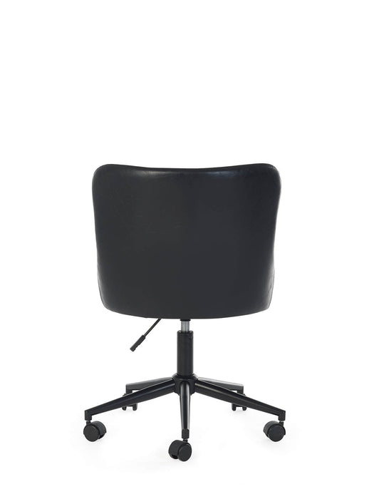 Nexra Black Faux Leather Office Chair – Quilted & Adjustable - Luminex FurnitureOffice ChairLUX011