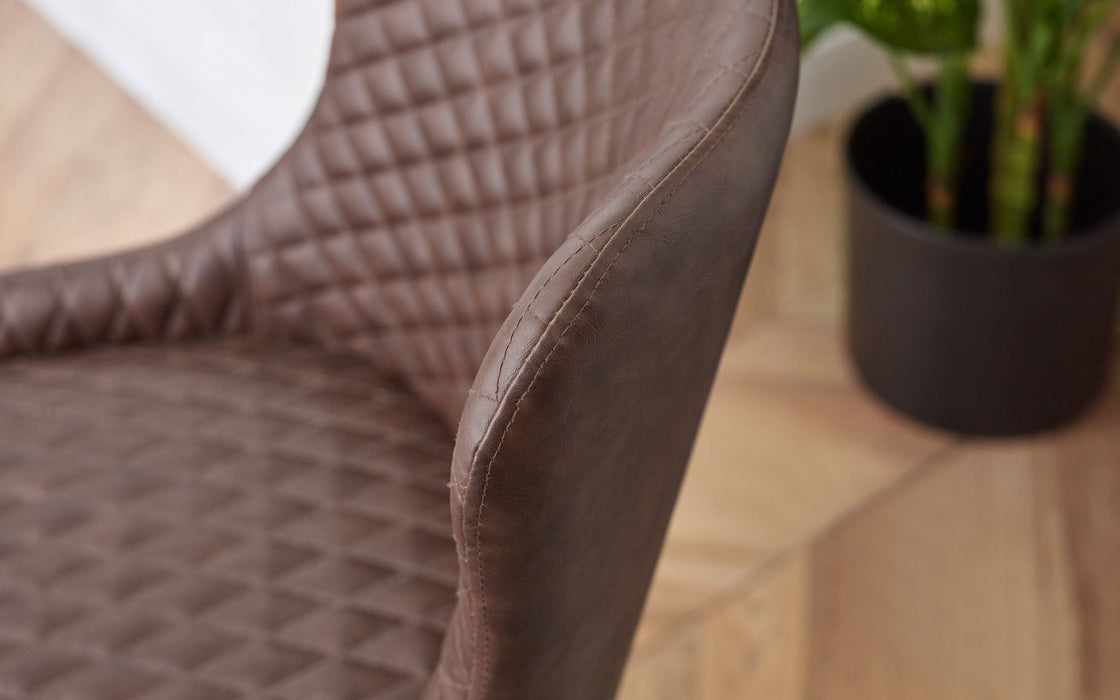 Nexra Brown Faux Leather Office Chair – Adjustable - Luminex FurnitureOffice ChairLUX012