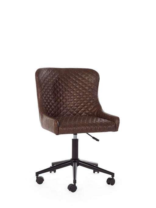 Nexra Brown Faux Leather Office Chair – Adjustable - Luminex FurnitureOffice ChairLUX012