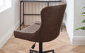 Nexra Brown Faux Leather Office Chair – Adjustable - Luminex FurnitureOffice ChairLUX012
