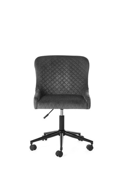 Nexra Grey Velvet Office Chair – Adjustable & Elegant - Luminex FurnitureOffice ChairLUX013