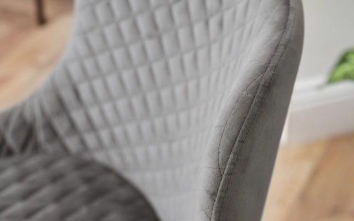 Nexra Grey Velvet Office Chair – Adjustable & Elegant - Luminex FurnitureOffice ChairLUX013