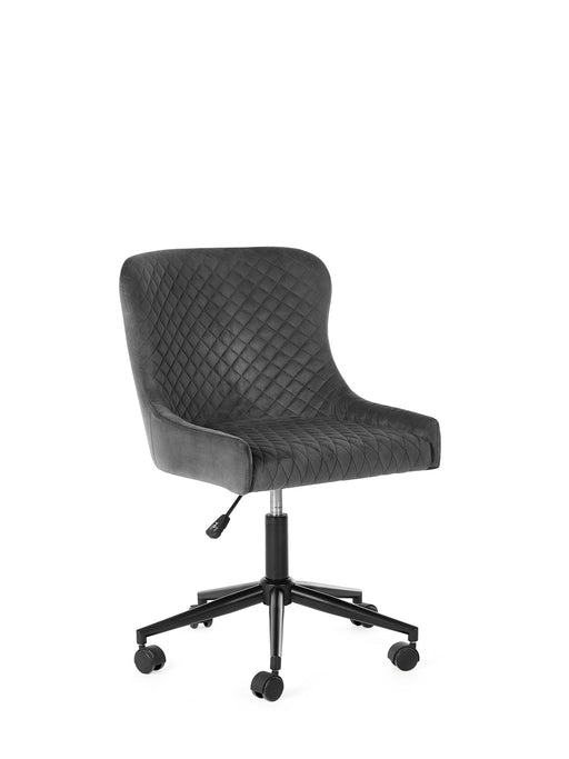 Nexra Grey Velvet Office Chair – Adjustable & Elegant - Luminex FurnitureOffice ChairLUX013