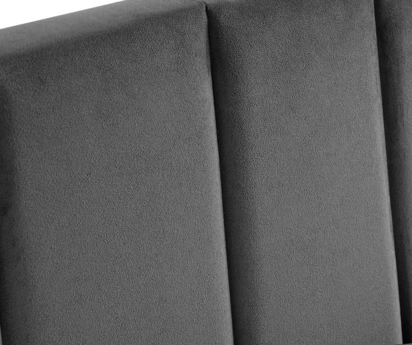 Nicolette Bed Grey - Luminex FurnitureFabric BedsROS001