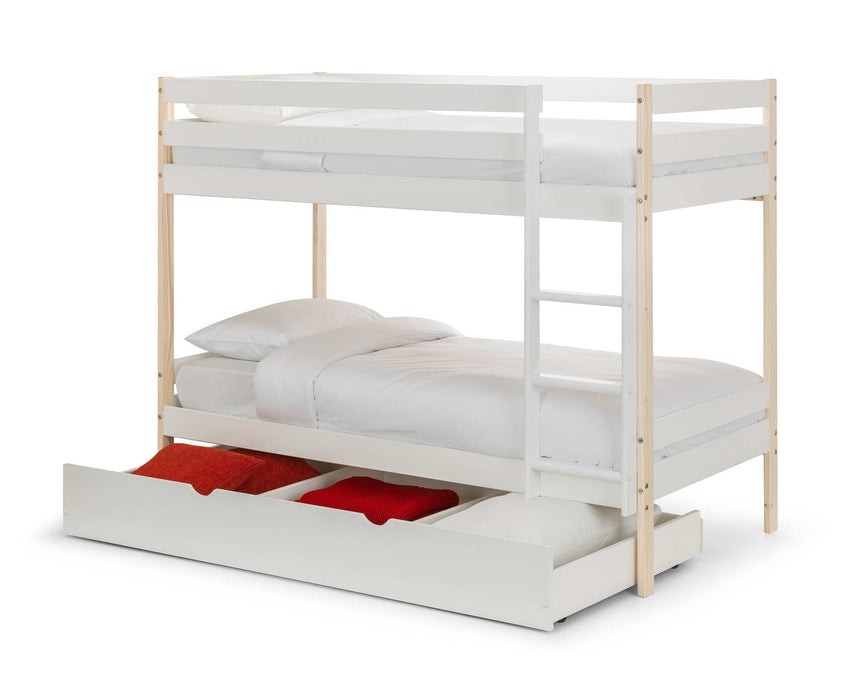 Night Owl Bunk Bed – Two Tone White & Pine - Luminex FurnitureBunk BedNOV001