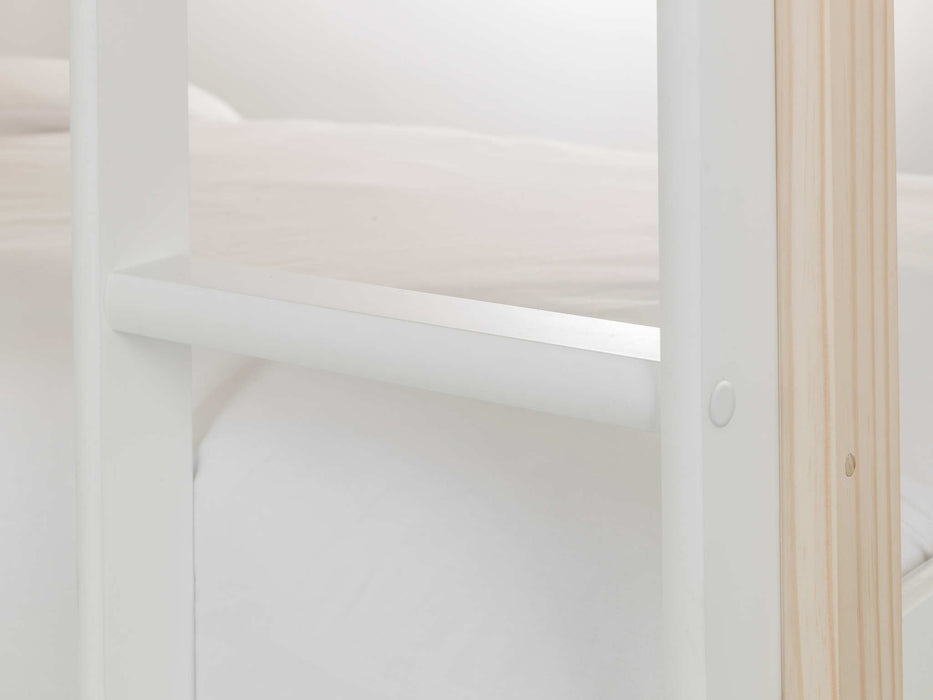 Night Owl Bunk Bed – Two Tone White & Pine - Luminex FurnitureBunk BedNOV001