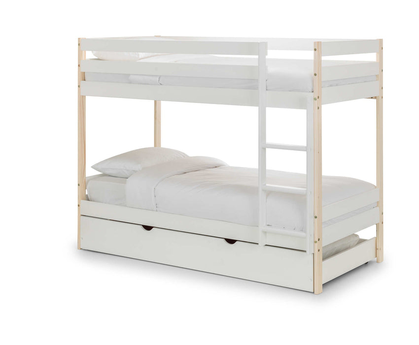 Night Owl Bunk Bed – Two Tone White & Pine - Luminex FurnitureBunk BedNOV001