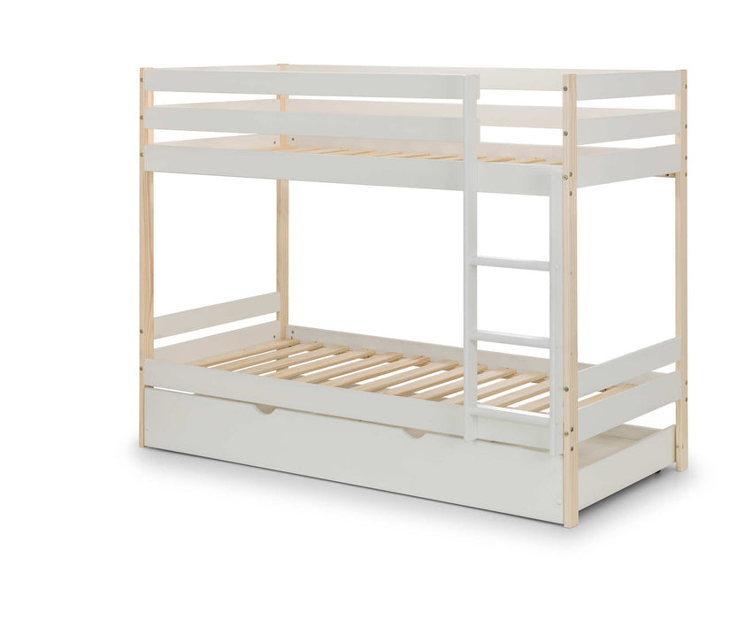 Night Owl Bunk Bed – Two Tone White & Pine - Luminex FurnitureBunk BedNOV001