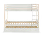 Night Owl Bunk Bed – Two Tone White & Pine - Luminex FurnitureBunk BedNOV001