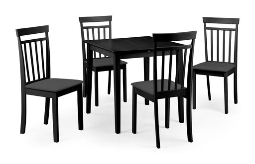 Noelle Black Extending Table & 4 Chairs – Classic 5 - Piece Set - Luminex FurnitureDining SetRUF401