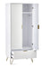 Noemi 2 Door 1 Drawer Wardrobe - Matt White - Luminex FurnitureWardrobeMUR006