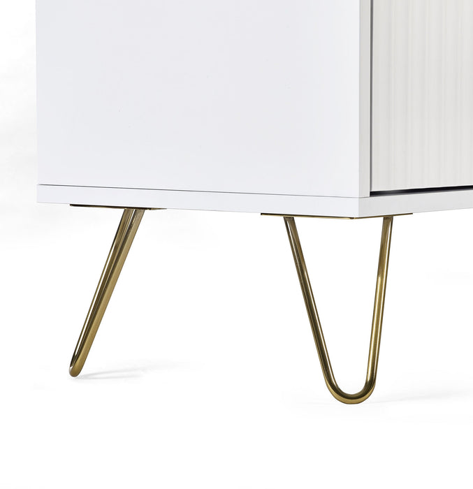 Noemi 2 Door 1 Drawer Wardrobe - Matt White - Luminex FurnitureWardrobeMUR006