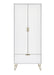 Noemi 2 Door 1 Drawer Wardrobe - Matt White - Luminex FurnitureWardrobeMUR006