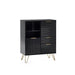 Noemi 2 Door 2 Drawer Sideboard - Matt Black - Luminex FurnitureSideboardMUR105