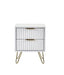 Noemi 2 Drawer Bedside in Matt White - Luminex FurnitureBedside TableMUR001