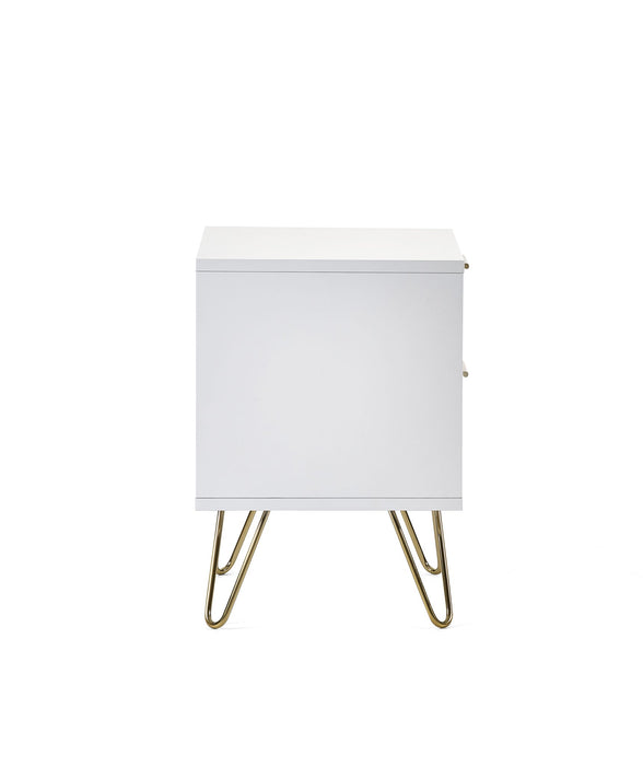 Noemi 2 Drawer Bedside in Matt White - Luminex FurnitureBedside TableMUR001