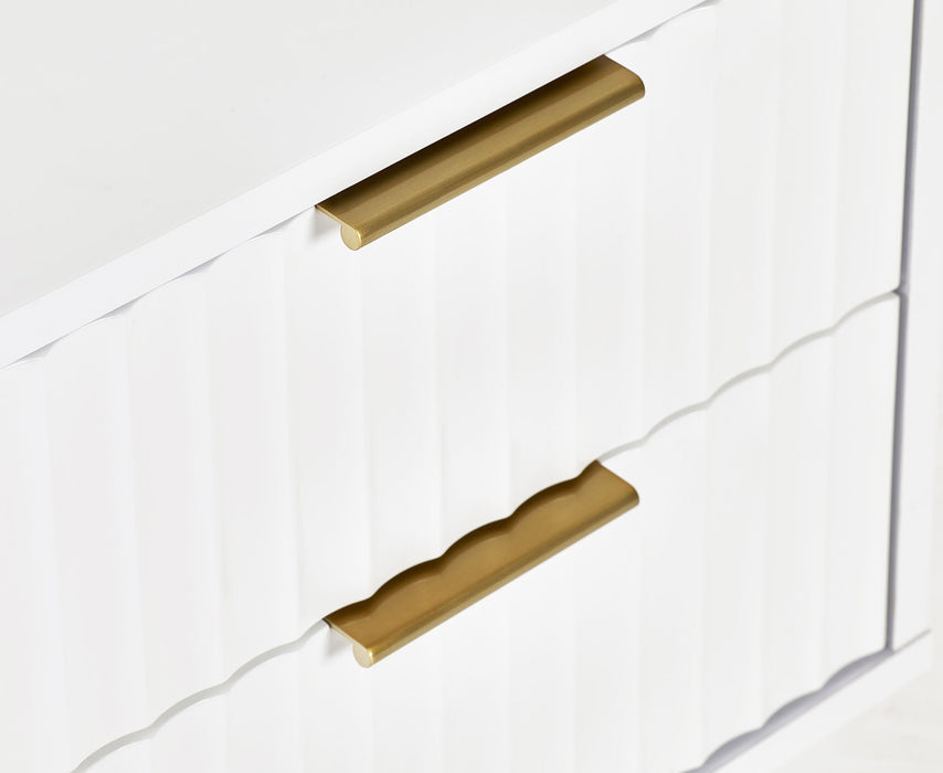 Noemi 2 Drawer Bedside in Matt White - Luminex FurnitureBedside TableMUR001