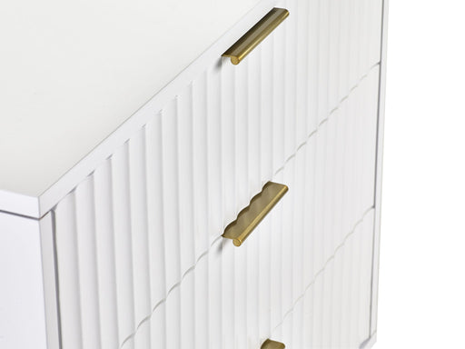 Noemi 3 Drawer Chest - Matt White - Luminex FurnitureChest of drawersMUR002