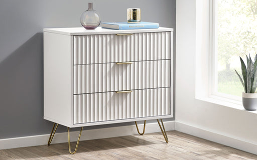 Noemi 3 Drawer Chest - Matt White - Luminex FurnitureChest of drawersMUR002